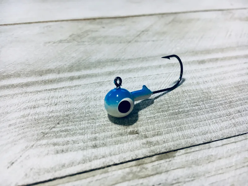Ultra Glow Leadhead Series Jig BLUE WHITE