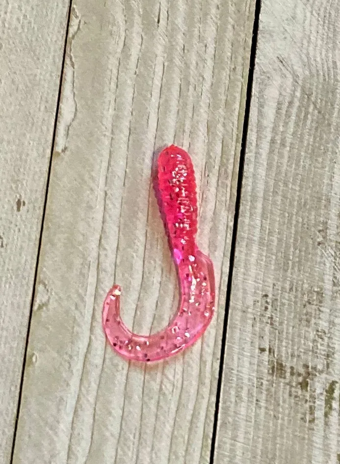 3" MINNOW GRUB PINK GLITTER