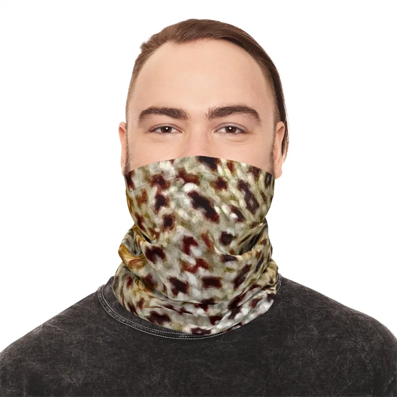 FISH SKIN NECK GAITER BROWN TROUT
